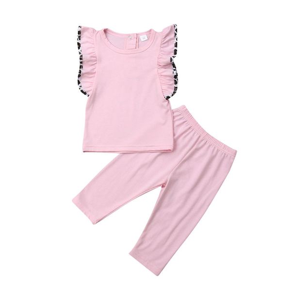 

2pcs baby kid girl clothes summer outfit toddler two piece set and pants baby girl boutique clothing