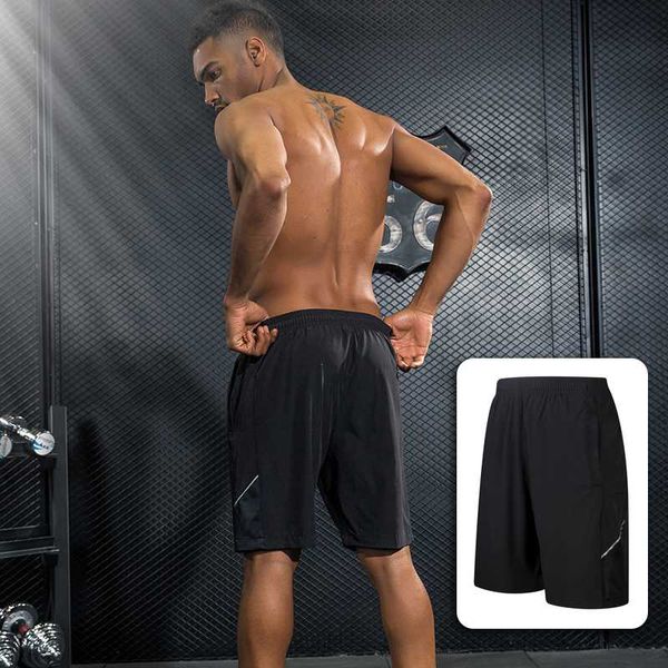 

sport shorts men fitness bodybuilding workout training jogging shorts soccer football marathon mens running hombre gym, Black;blue
