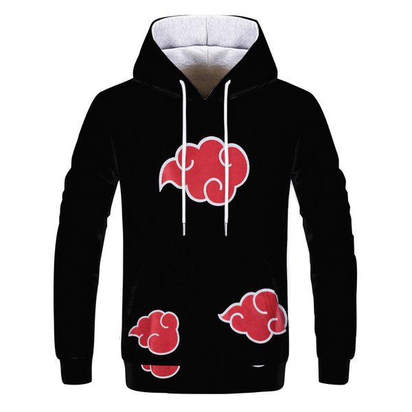 

mens designer red cloud 3d digital printed sweater, Black