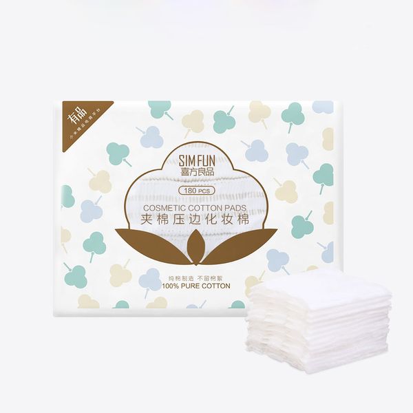 Xiaomi youpin SIMFUN 180pcs / Soft Pack almofadas de algodão Maquiagem Cuidados com a pele Cotton Save Water Makeup Remover Ferramenta Cleansing Wipes Nail Art Pads A5