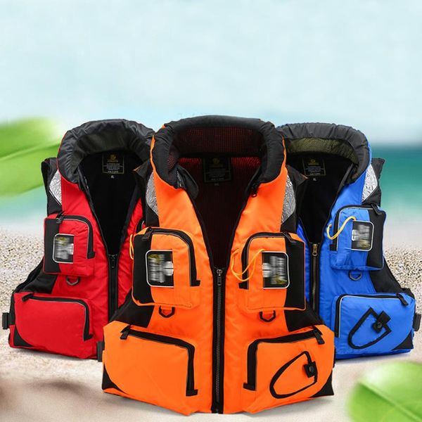 

adjustable fishing vest fishing safety life jacket breathable buoyancy aid for swimming sailing boating kayak floating