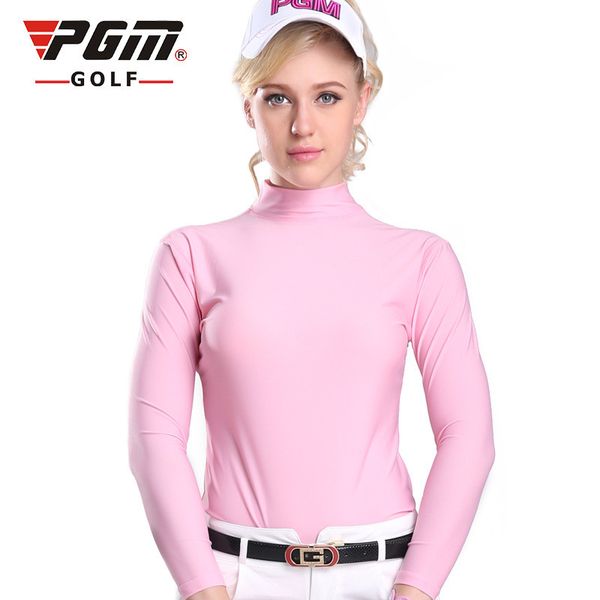 

pgm golf base shirt sun protection clothing breathable women sports shirt long-sleeved 4 colour, Black;blue