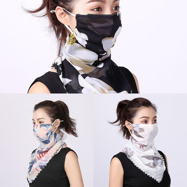 

p7m4h fleece cycling face ski scarf triangle scarf bandana headwear neck warmer breathable face cover facemask fishing riding mask, Black