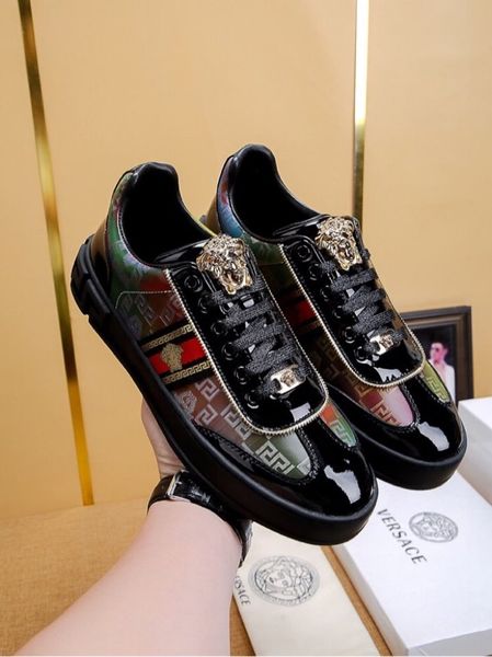 

2020 new ek men's leather casual shoes men's trendy sneakers luxury design casual shoes