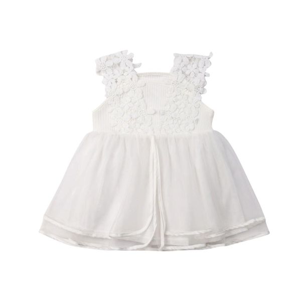

2019 toddler kids girl floral lace dress baby girl sleeveless lace tulle dress little princess tutu vintage sundress, Red;yellow