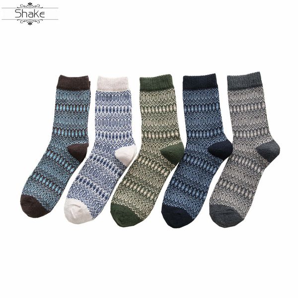 

shake wide stripes thin striped pattern men ventilation cotton socks winter male fashion business dress socks large size, Black