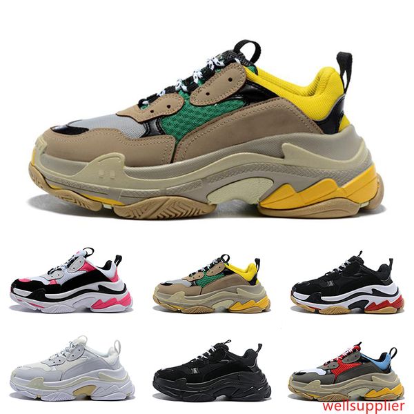 

designer paris 17fw triple s sneakers for men women black red white green casual dad shoes tennis luxury increasing sneakers