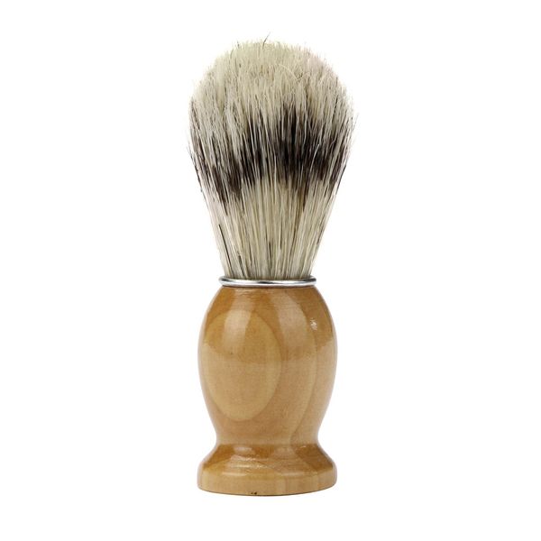 

zy professional barber salon shave shaving razor brush wood handle tool