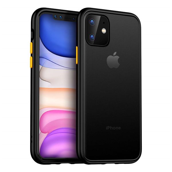 

contrasted color series designed cover for apple iphone 11 pro max x xs max xr 6 7 8 plus transparent anti-shock frame matt case