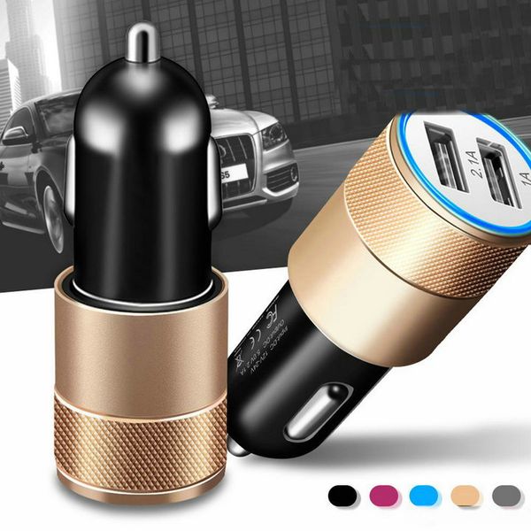 

car charger 3.1a dual usb port car chargers portable travel charger rapid auto adapter for samsung note 10 9 8 s20 s9 s8 smartphone