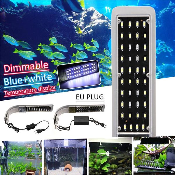 

lcd display clip-on 15w aquarium led light overhead freshwater plant lamp lighting for fish shrimp moss tank