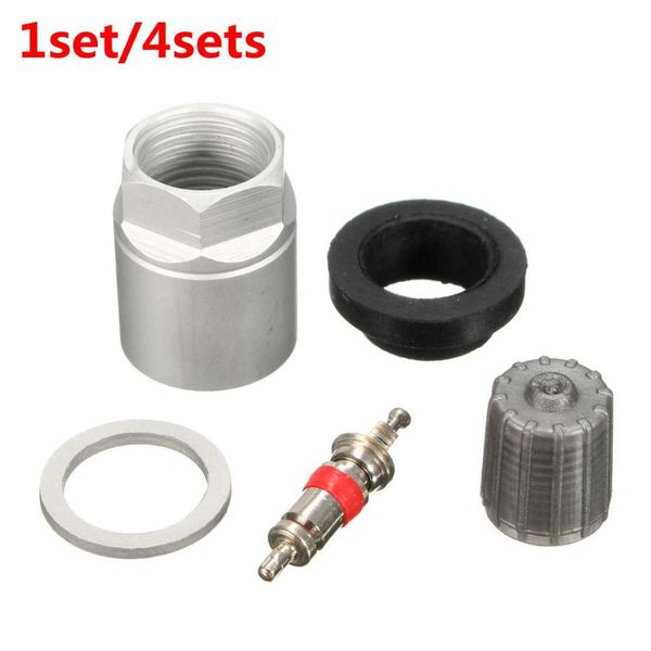 

4 sets tire pressure sensor repair kit for rubber aluminum washer nut valve cap 20020 20013 17-20020ak