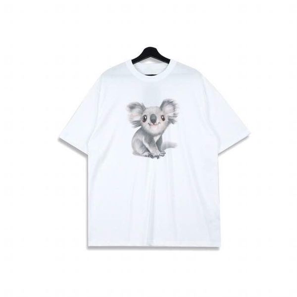 

20ss люкс европейской австралия коала печать футболка high street tee мода хлопок шорты мужской женская пара дизайнер футболка hfxhtx051, White;black