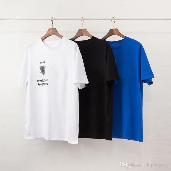 

luxury mens designer t shirt summer t shirt fashion world food program men women cotton short sleeve mens designer t shirt, White;black