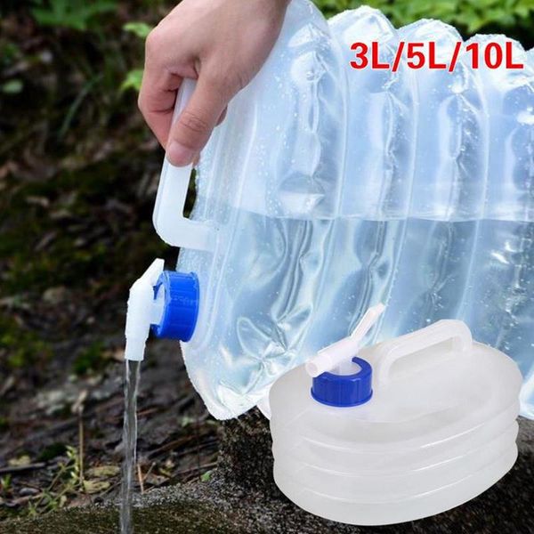 

outdoor portable folding shrink bucket camping hiking environmental protection water bag pe material large capacity water bag