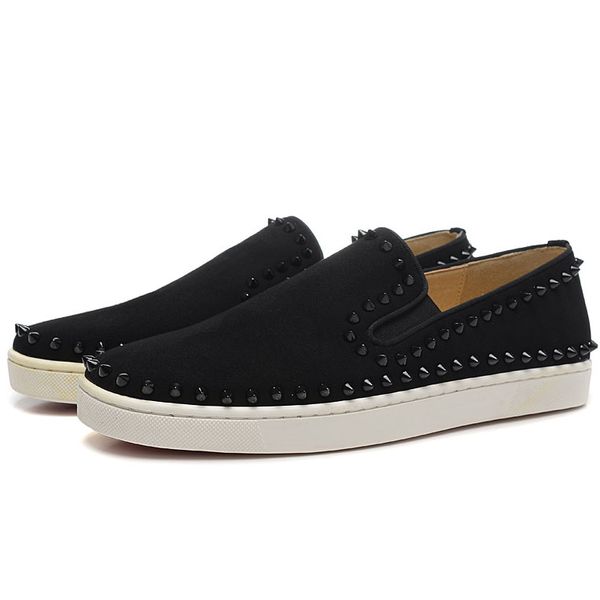 

luxuries spikes flats red bottom loafers shoes low cup sneaker men women evening party dress walking pik boat running shoes