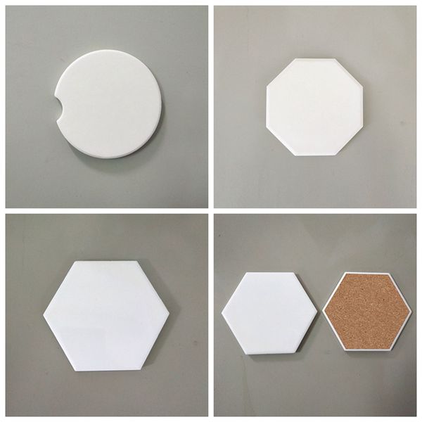 2019 Sublimation Round Ceramic Coaster Car Coaster For Diy Heat