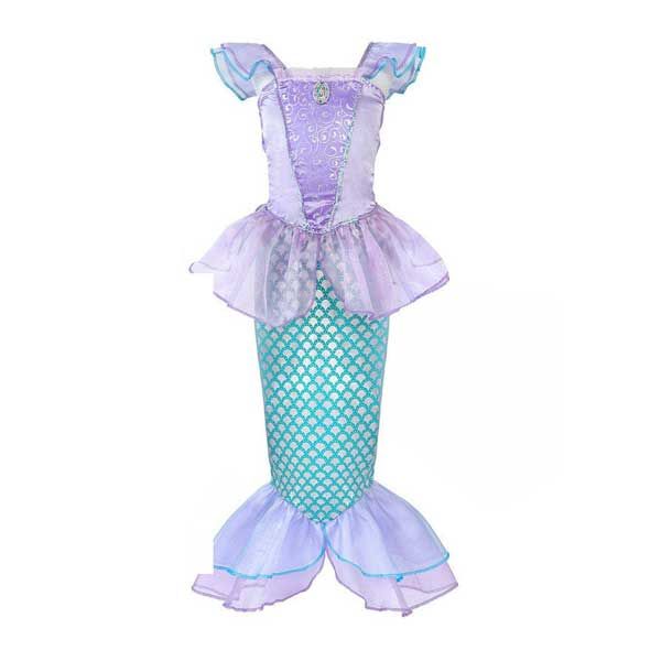 

pearl diary children clothes little mermaid fancy kid girls mermaid dresses princess ariel with headband cosplay halloween, Red;yellow