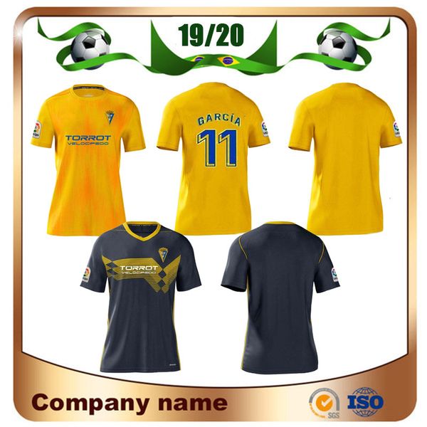 

19/20 Cadiz Home yellow Soccer jersey 2020 #9 Jovanovic #11 García Soccer Shirt Away PEREA Fernandez Mauro JONA Football uniform