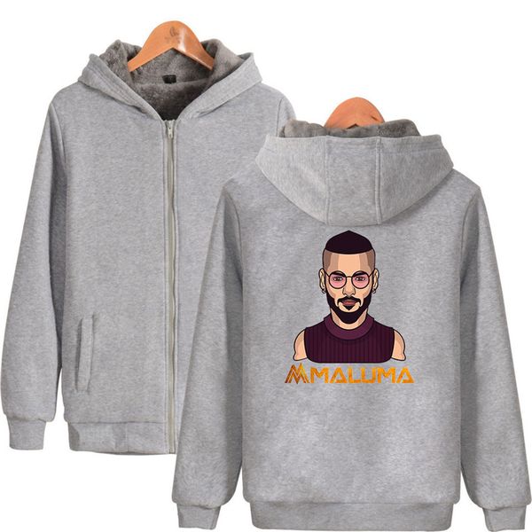 

maluma print perpetual mens hoodies designer zipper fly thick autumn winter clothes fashion homme caual hoodies, Black