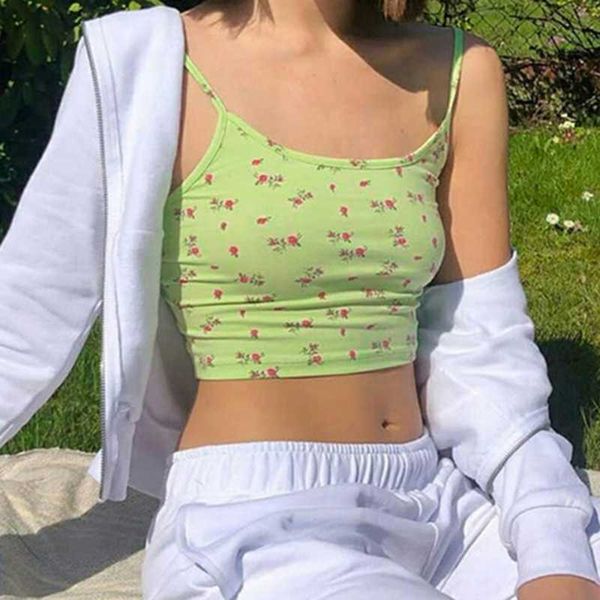 

summer green crop top 2020 новый женщины strappy хлопок письмо печать безрукавки жилет sexy короткие crop топы camis тройники женский, White