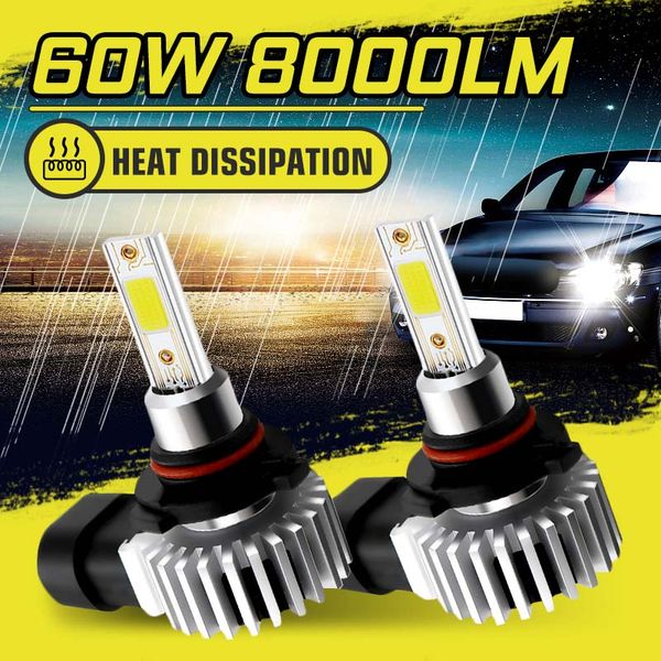 

audew 2pcs h4 h1 h3 h7 h11 h8 h9 9005 hb3 9006 hb4 led headlight bulbs 60w 8000lm car styling 6000k white led automobile