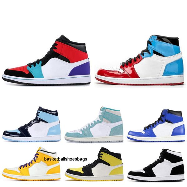 

1s men new women basketball shoes 1 multi color fearless phantom unc turbo green twist yellow white mens trainers sports sneaker