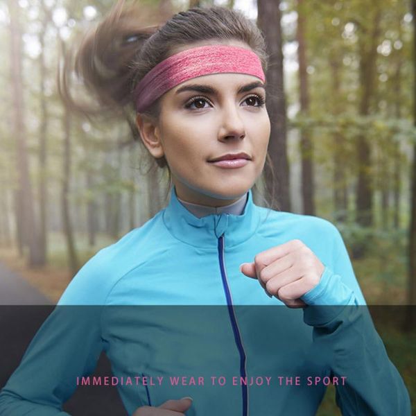

1pc elastic absorbent sweat bands yoga running fitness headband sports hair bands basketball gym stretch hair wrap brace #sd
