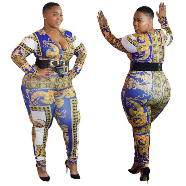 

designer jumpsuits fashion panelled long sleeve long pants womens jumpsuits casual females clothing mulit print womens, Black;white