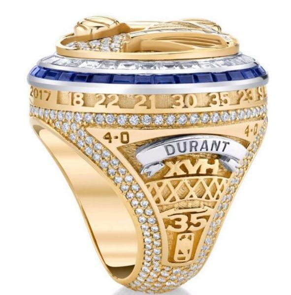 

2020brand designer warriors championship ring jewelry men fans collect souvenirs mvp durant finger ring wholesale high quanlity, Golden;silver