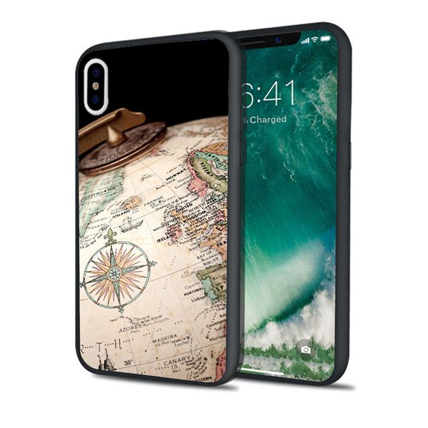 

capa luxury travel map art case for iphone 11 pro xs max xr 8 7 6s plus 5s se 5 case soft silicone cover