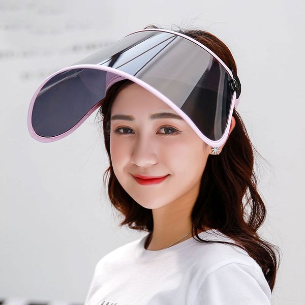 

women/men's outdoor casual sun visors anti-ultraviolet cap with protective cover actual measurements, Blue;gray