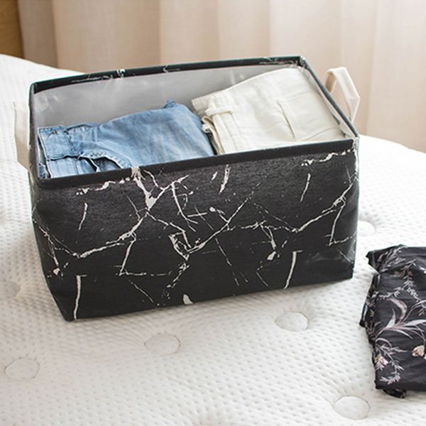 

moisture proof marble storage box dust-proof storage box organizer with holder home bathroom supplies