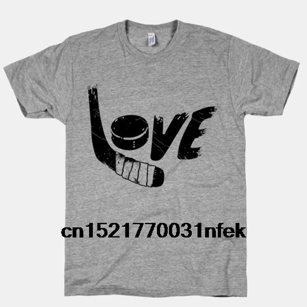 

men t shirt love hockey (distressed) (grey athletic ) funny t-shirt novelty tshirt women, White;black