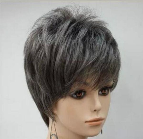 Acheter Perruque De Mode Femmes Sexy Perruque Courte Gris Cosplay Perruques De Cheveux Naturels Hivision De 2813 Du Wig76768 Dhgatecom