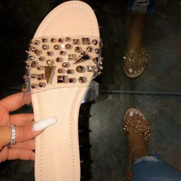 

2020 sandals shoes flats women summer fashion women's sandals outdoor women shoes beaches flat rhinestones women's, Black
