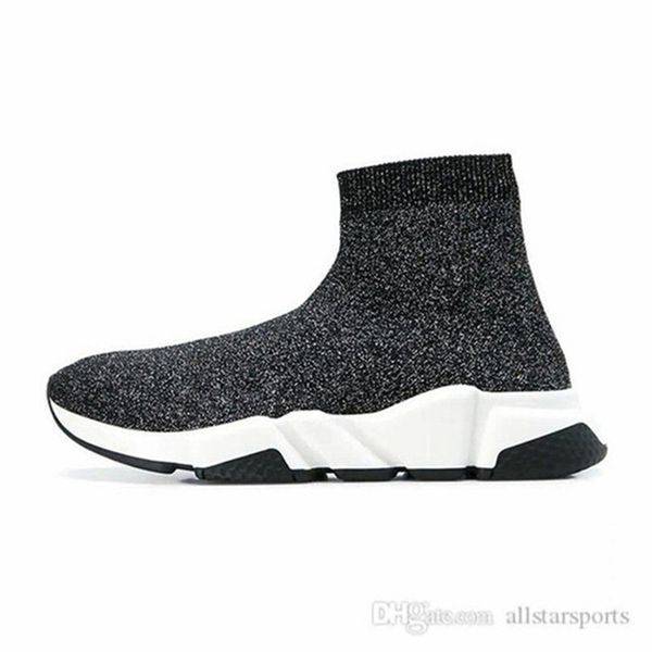 

2020 designer sock shoes fashion men women sneakers triple black white yellow navy glitter mens trainers casual shoe runner heavy sole5964
