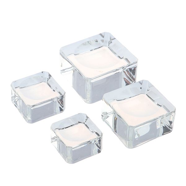 

1pcs crystal glass gasket false eyelash stand glue pad holder lashes pallet paste