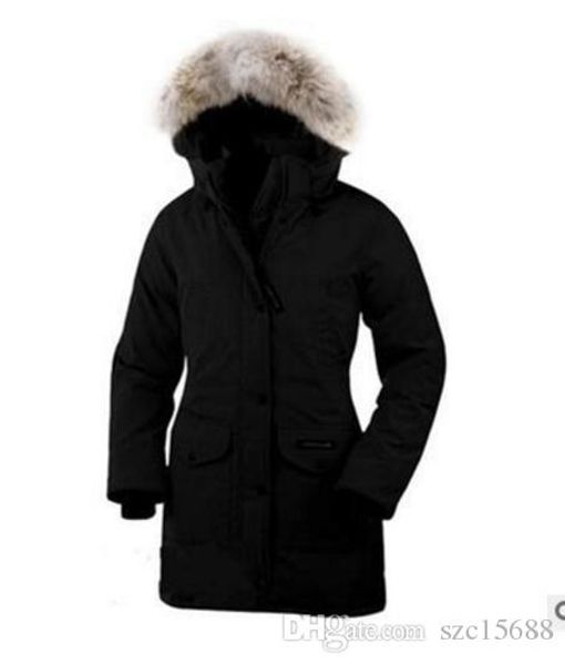 

2019 продажа канадский бренд на открытом воздухе дамы снег костюм экспедиции долго вниз пальто канада бренд дизайнер женщин пуховик, Black