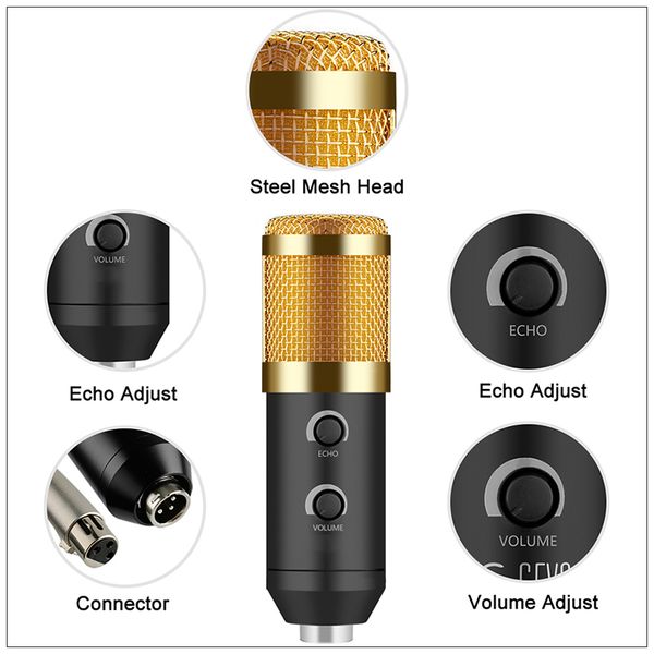 

usb microphone for computer condenser studio karaoke mic for pc nb-35 suspension arm pop filter upgraded from bm 800