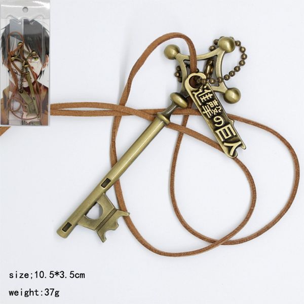 

attack on titan cosplay pendant necklace eren jager password key fashion personality men women gargantilla jewelry accessories, Silver
