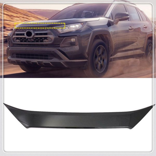 

for toyota rav4 2019 2020 car styling front hood cover molding strip cover trim abs plastic auto accessories