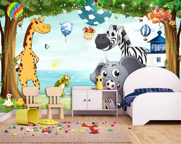 Großhandel Fototapeten, Raum, schöner Meerblick, frischer Meerblick, Kinderzimmer, Cartoon-Hintergrund, Wand, 3D-Tapete