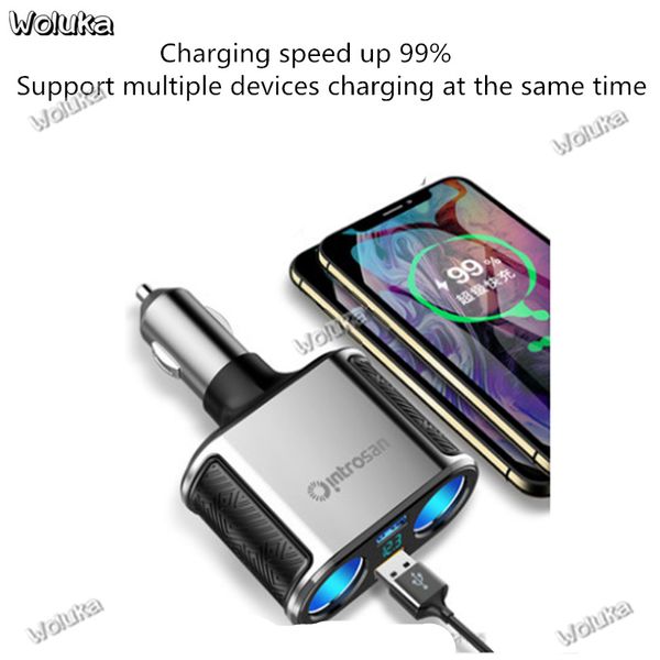 

car charger one drag three one drag two cigarette lighter adapter usb mobile phone multi-functional car charger cd50 q06