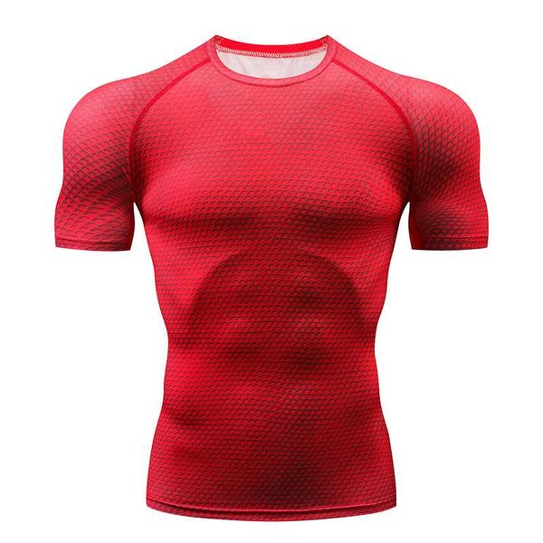 

compression shirt men women 3d printed jerseys fitness sport base layer tight mens crossfit cycling rashguard sports clothes, Black;red