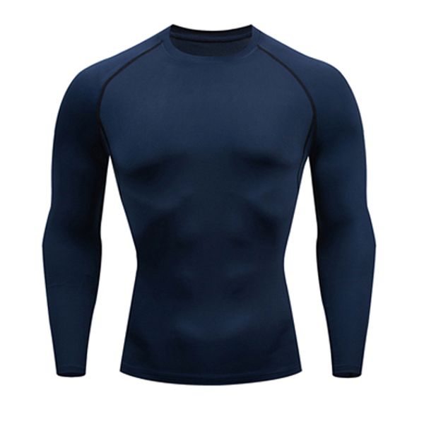 

outdoor running t-shirt men's tights compression shirt gym jogging suit winter sports underwear base layer s-xxxxl sell well, Black;blue