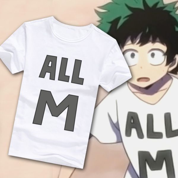 

t shirt men for anime my hero academia izuku midoriya cosplay boku no hero academia all m t-shirts short sleeve tshirts, White;black