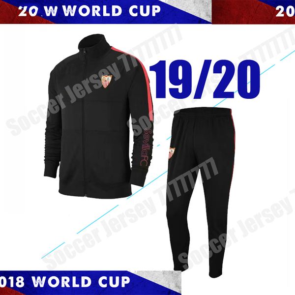 

19 20 eville occer jacket track uit jacket 2019 2020 j nava ben yedder eville football track uit jacket port uniform, Black