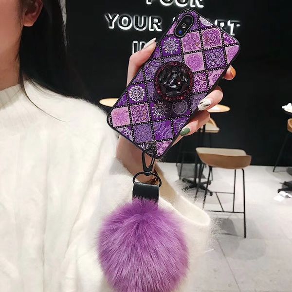 

2019 gold foil for iphone 7 plus case diamond lattice designer phone case national style for iphone xs max case