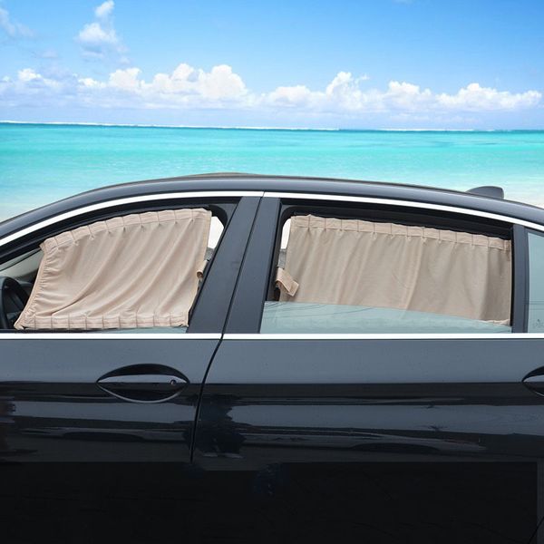 

1 sets summer uv protection car sun shade curtains retractable rear side window sunshade protect window curtains car styling